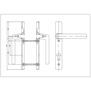 Bộ đơn điểm cửa đi - Góc chính diện