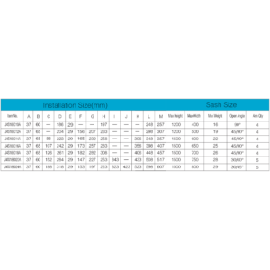 Bản lề chữ A 16 inch - Chi tiết thiết kế