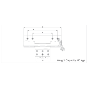 Bản lề cánh nối khung - Góc chính diện