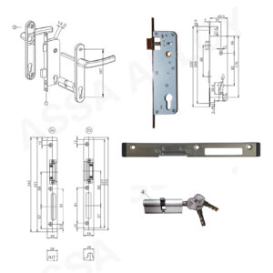 Bộ đơn điểm cửa đi - Màu đen chi tiết 2