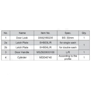Bộ đơn điểm cửa đi - Màu đen chi tiết 3
