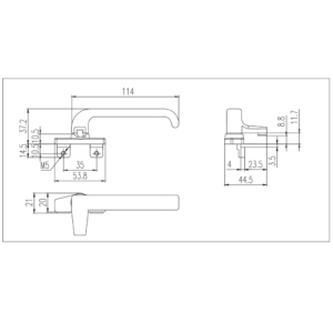 Tay cài cửa mở hất - Màu đen 1