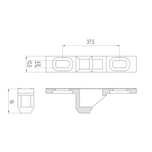 Vấu chốt sập - Góc chính diện