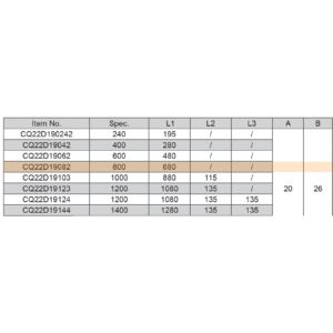 Thanh chuyển động cửa sổ - 800mm tổng thể